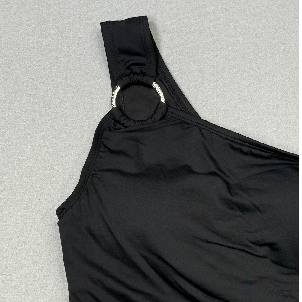 Michael Kors Women's Embellished 1 Shoulder Underwire 1Pc Swimsuit black 8 $106 - Picture 5 of 10